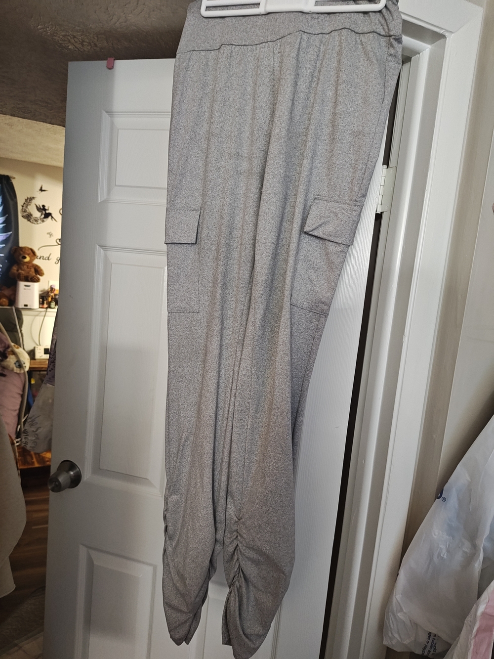 SHEIN Light Gray Cargo Jogger Track Pants